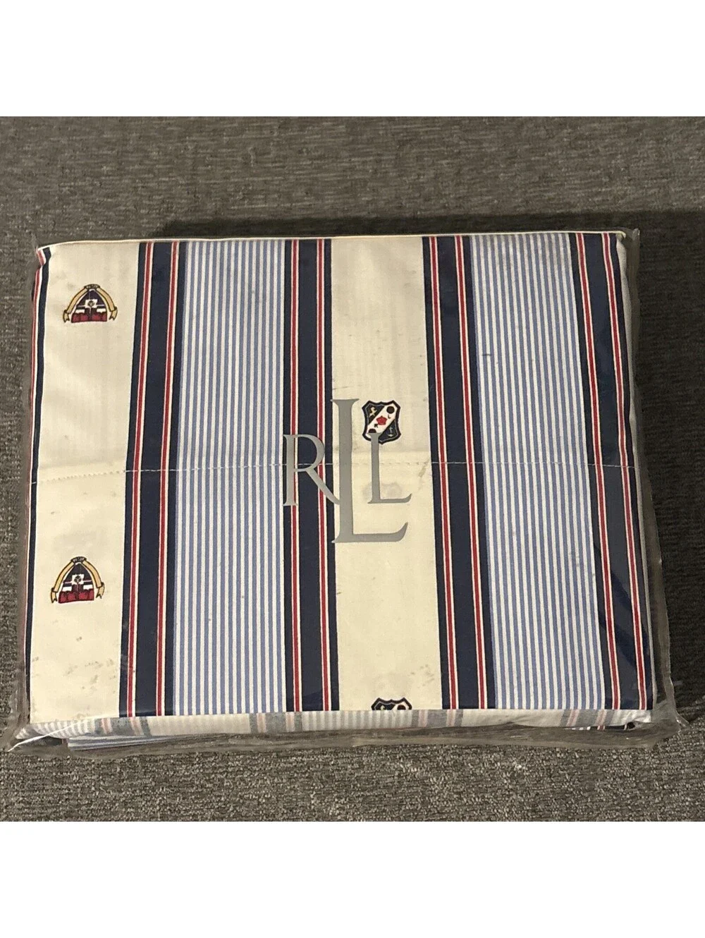 Ralph Lauren University Aaron Flat/fitted Blue White Red Striped Twin XL Set